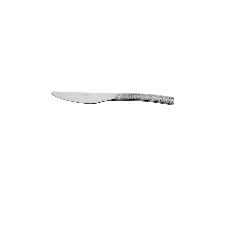 Degrenne Astree Cisele Stainless Steel Dessert Knife Solid Handle Serrated 211 mm - 8 ''5/16 - Pack of 12