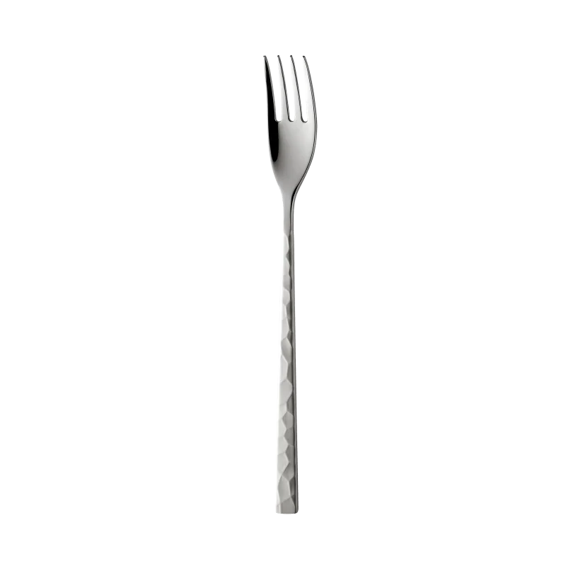 Degrenne Fuse Martele Stainless Steel Dessert Fork 191 mm - 7 ''1/2 - Pack of 12