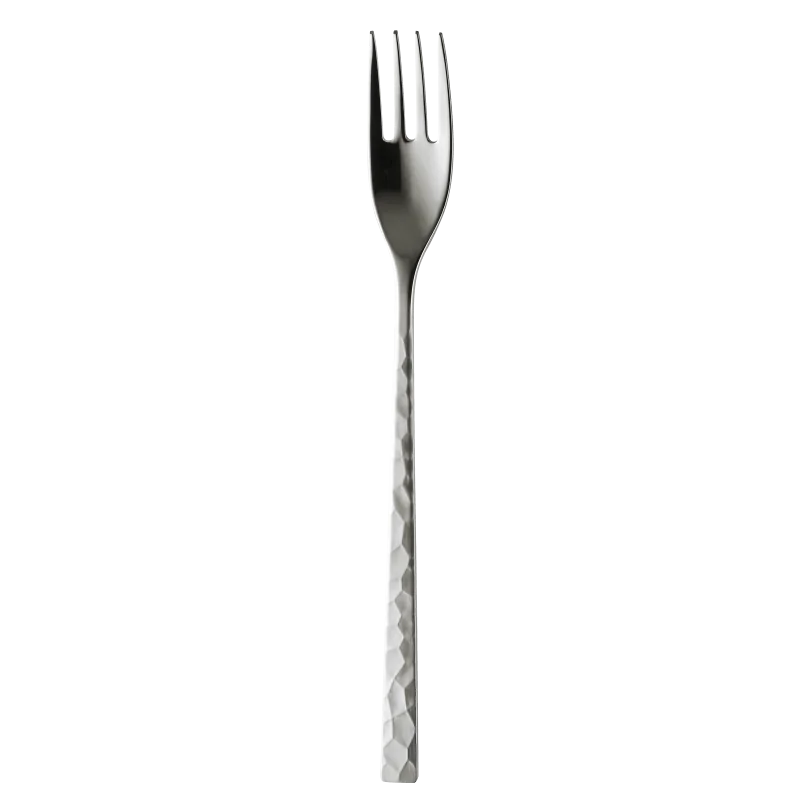 Degrenne Fuse Martele Stainless Steel Table Fork 215 mm - 8''7/16 - Pack of 12