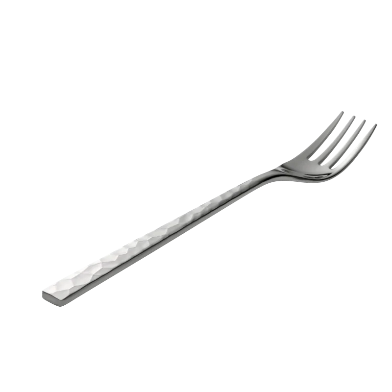 Degrenne Fuse Martele Stainless Steel Table Fork 215 mm - 8''7/16 - Pack of 12