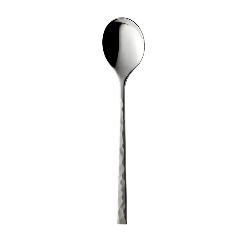 Degrenne Fuse Martele Stainless Steel Dessert Spoon 191 mm - 7 ''1/2 - Pack of 12