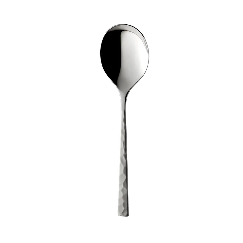 Degrenne Fuse Martele Stainless Steel Bouillon Spoon 185 mm - 7 ''5/16 - Pack of 12