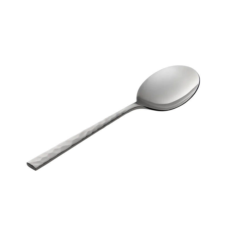 Degrenne Fuse Martele Stainless Steel Bouillon Spoon 185 mm - 7 ''5/16 - Pack of 12