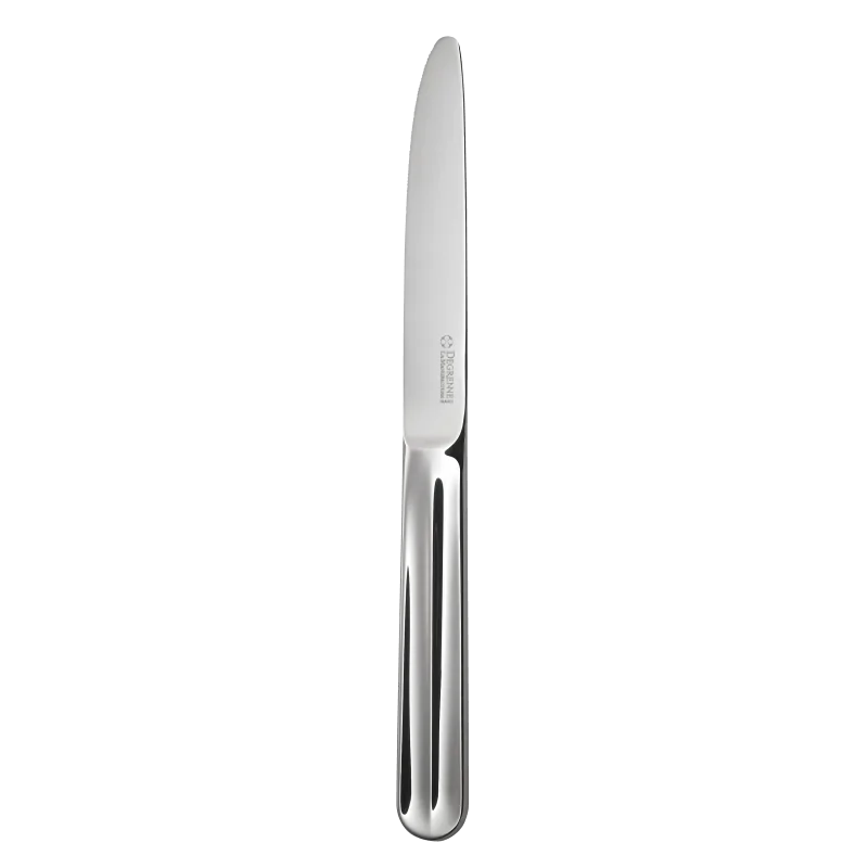 Degrenne L'Empreinte Stainless Steel Table Knife Solid Handle Serrated 239 mm - 9''7/16 - Pack of 12