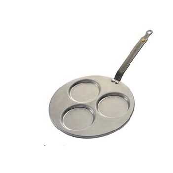 De Buyer 5612.03 De Buyer Round Triblinis Iron Frypan Mineral B Element Ø 10 5/8'' - 3 Blinis Ø 4'' Mineral B Element Cookware