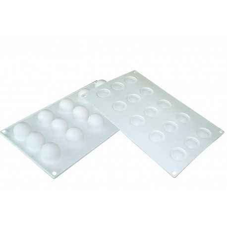 Silikomart Mini Truffles 20 Silicone 3D Mold - Ø 32 mm h 28 mm - 15 Cavity