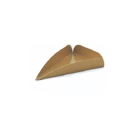 CP151 Server Cake Tray (Gold Triangle Sm.)- 4.3"l x 2.9"w - 500 pcs Mono Cake Boards