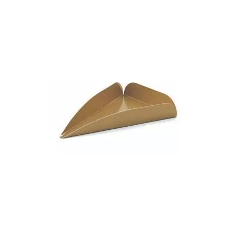 CP153 Server Cake Tray (Gold Triangle Lg.)- 4.1"l x 3.5"w - 500 pcs Mono Cake Boards