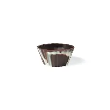 Pastry Chef's Boutique PCB11254 Belgian Chocolate Cups - Ballerina Cups Marbled Ø 2.56'' x 1.57 x 1.18- 105 Pces Chocolate Cu...