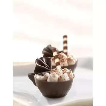 Pastry Chef's Boutique PCB96108 Belgian Chocolate Cups - Coffee Cups Ø44Mm - 168 Pces Chocolate Cups and Truffle shells