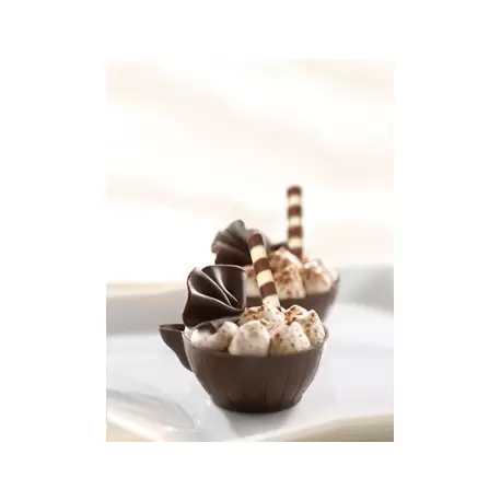 Pastry Chef's Boutique PCB96108 Belgian Chocolate Cups - Coffee Cups Ø44Mm - 168 Pces Chocolate Cups and Truffle shells