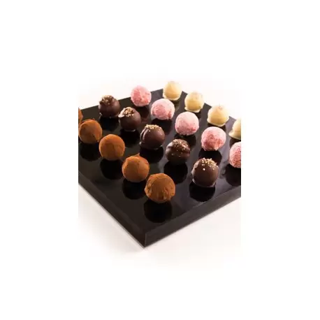 Pastry Chef's Boutique PCB96811 Belgian Chocolate Cups - Truffle Shells Dark Ø25Mm - 504 Pces Chocolate Cups and Truffle shells