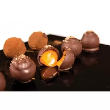 Pastry Chef's Boutique PCB96811 Belgian Chocolate Cups - Truffle Shells Dark Ø25Mm - 504 Pces Chocolate Cups and Truffle shells